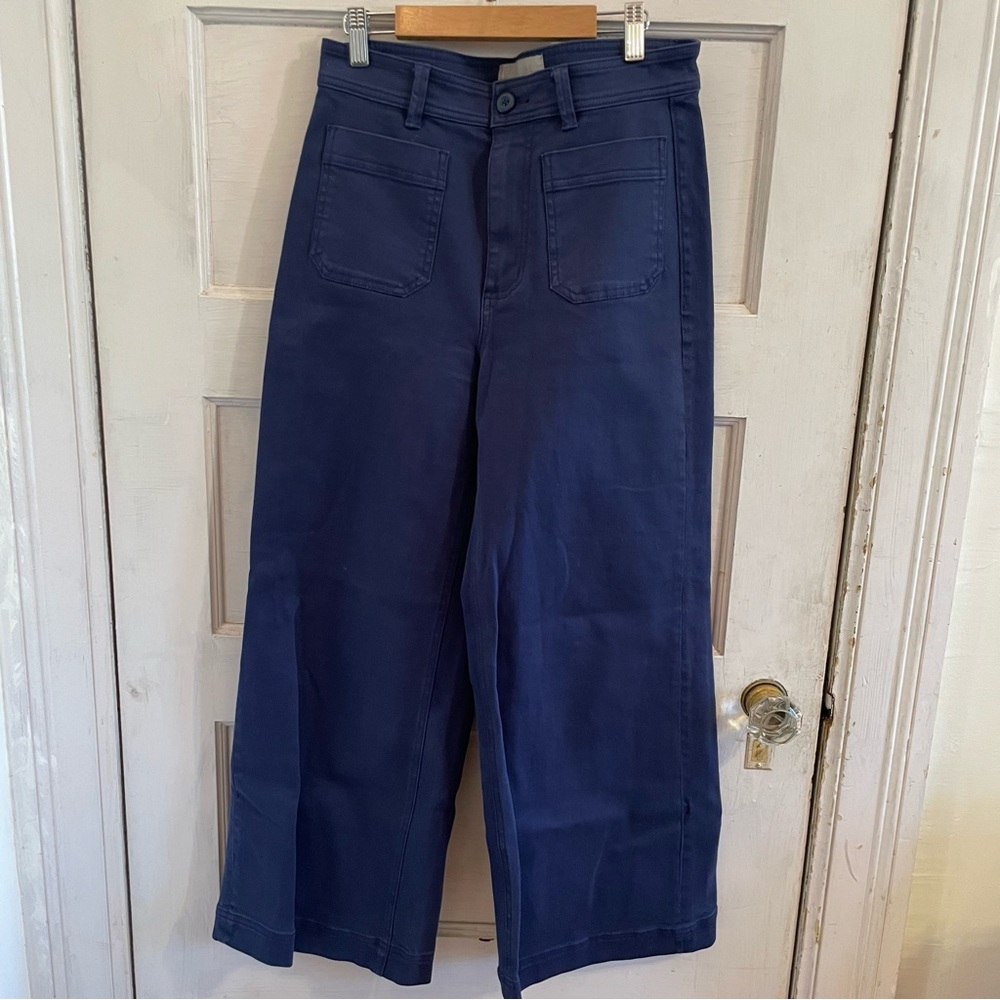Navy Sailor Wide Leg Pants